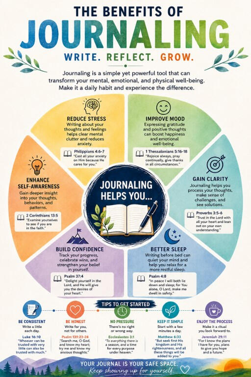 Journaling Aid Journaling has some unexpected benefits. Use this tool to help you heal and move forward.